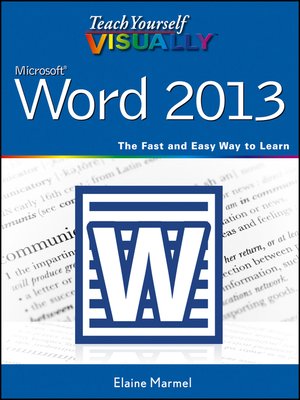 cover image of Teach Yourself VISUALLY Word 2013
